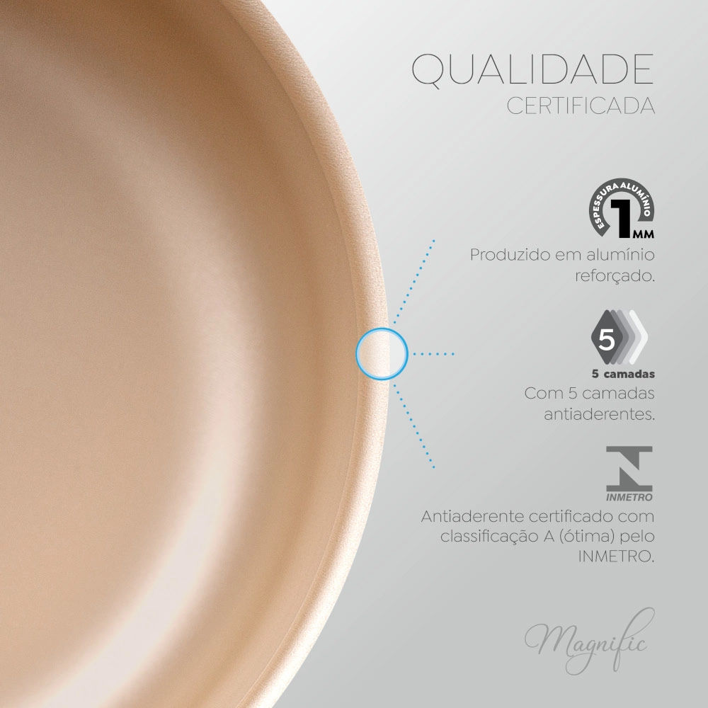 Caçarola Antiaderente Cereja 18 cm Magnific Panelux