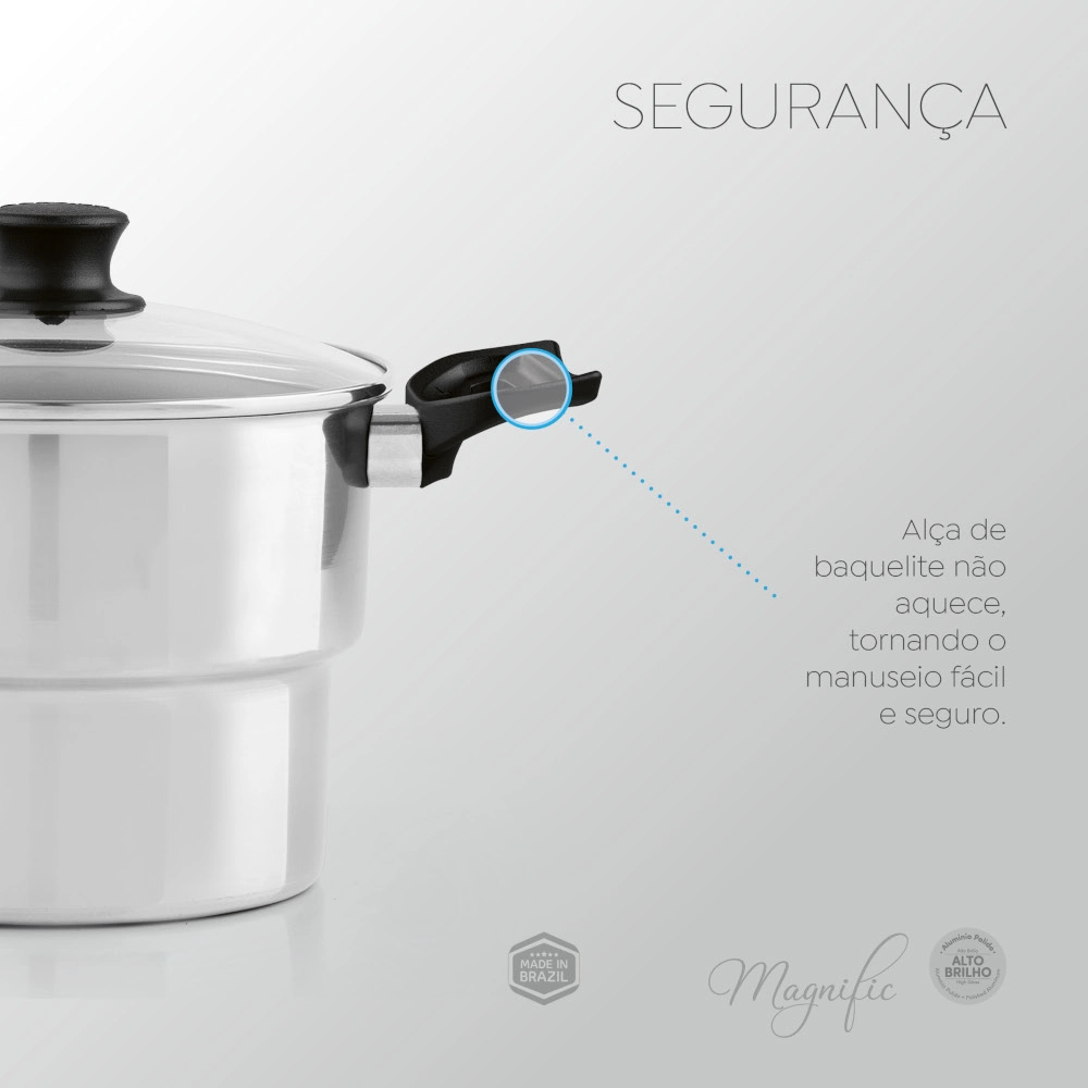 Cuscuzeira Reta Polida 16 cm Magnific Panelux