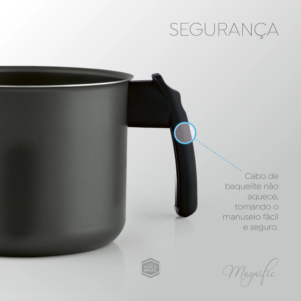 Leiteira Antiaderente Grafite Magnific 14 cm Panelux