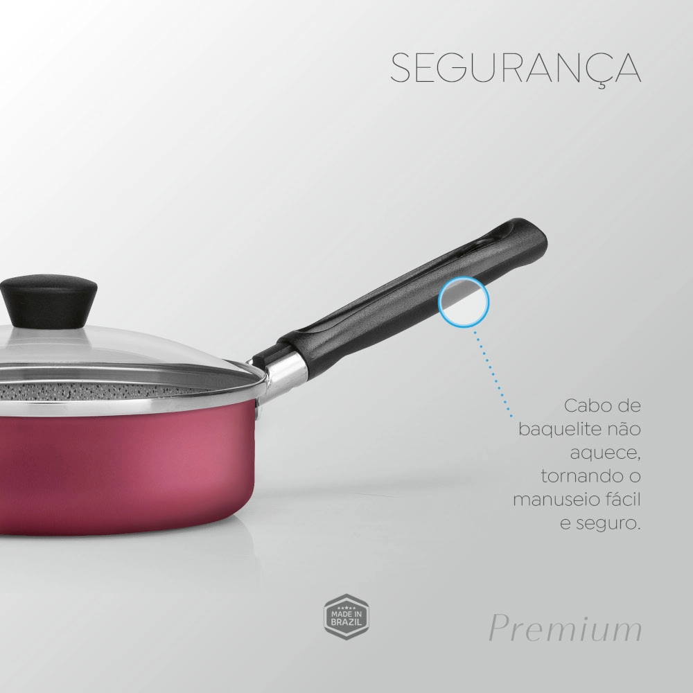 Frigideira de Ovo Antiaderente Cereja 14 cm Premium Stone Panelux