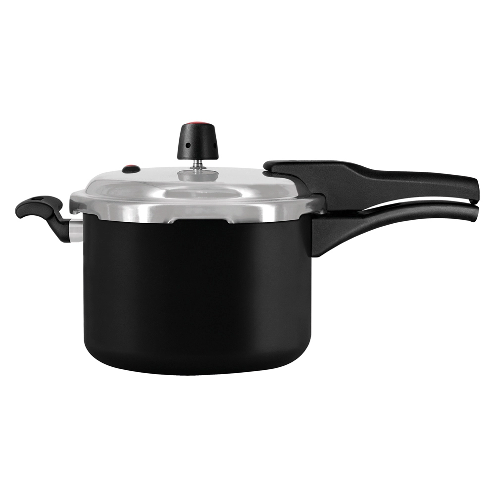 Panela de Pressão  Antiaderente Fechamento Externo Preta Premium 4.5L