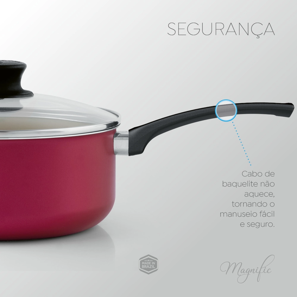 Panela Antiaderente Cereja 18 cm Magnific Panelux