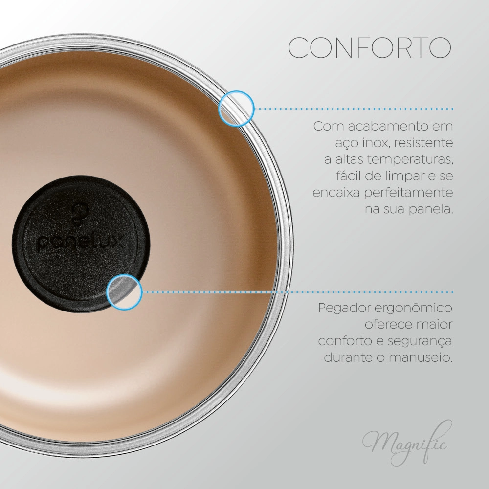 Panela Antiaderente Cereja 20 cm Magnific Panelux