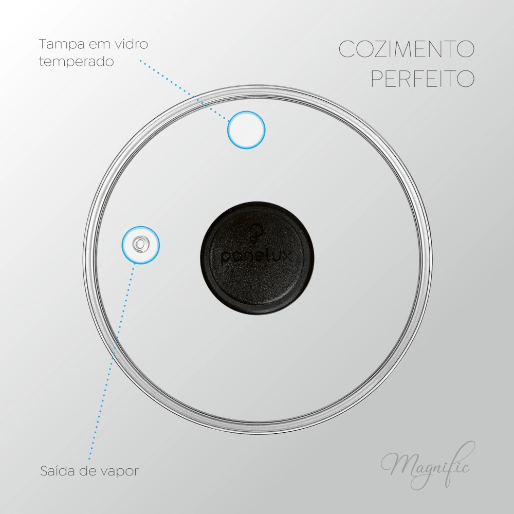 Panela Antiaderente Grafite 18 cm Magnific Panelux