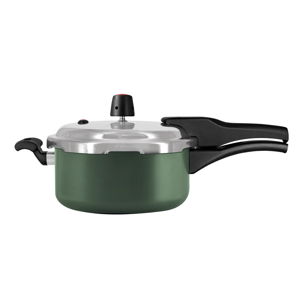 Panela de Pressão Antiaderente Verde Premium 3 Litros Fechamento Externo Panelux