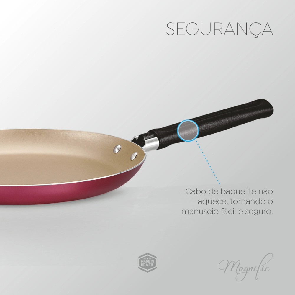 Panquequeira Tapioqueira Antiaderente Cereja 22 cm Magnific Panelux