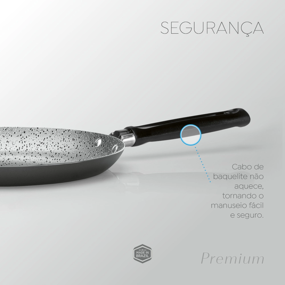 Panquequeira Tapioqueira Antiaderente Grafite 22 cm Premium Stone Panelux