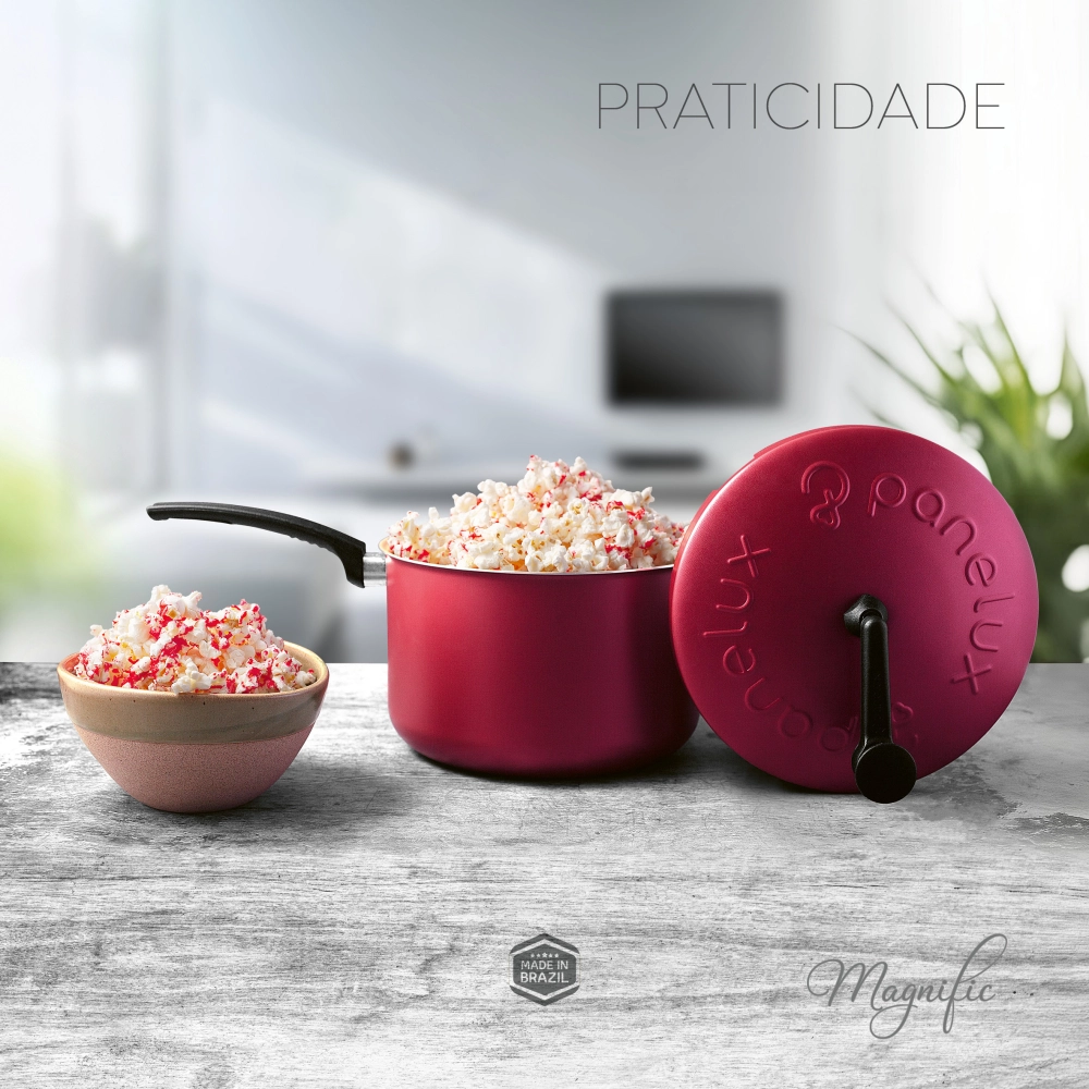 Pipoqueira Antiaderente Cereja 20 cm Magnific Panelux