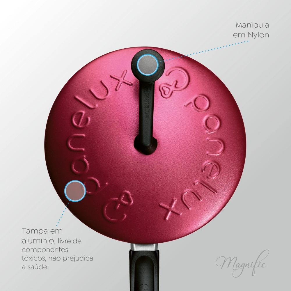 Pipoqueira Antiaderente Cereja 20 cm Magnific Panelux