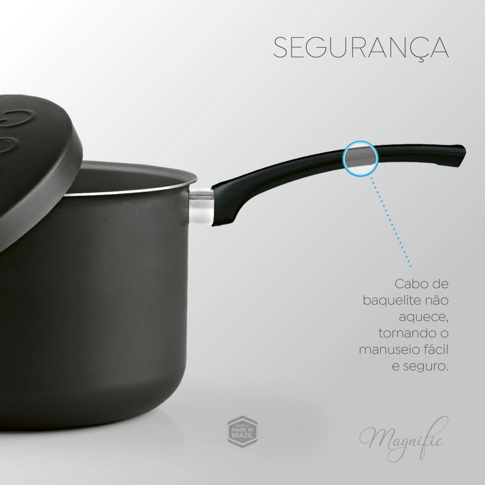 Pipoqueira Antiaderente Grafite 20 cm Magnific Panelux